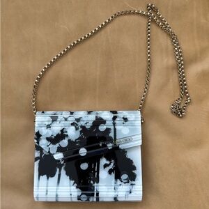 Jimmy Choo Monochrome Crossbody Bag with Chain